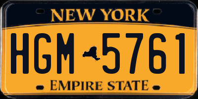 NY license plate HGM5761
