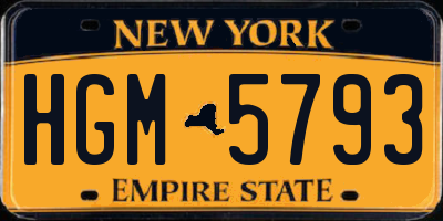NY license plate HGM5793