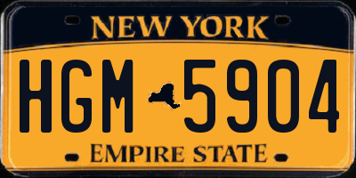 NY license plate HGM5904