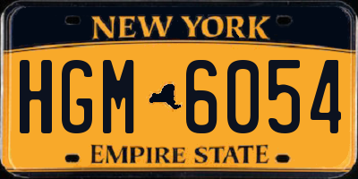 NY license plate HGM6054