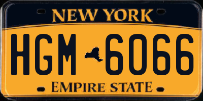NY license plate HGM6066
