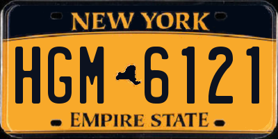 NY license plate HGM6121
