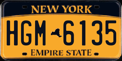 NY license plate HGM6135