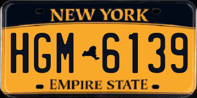 NY license plate HGM6139