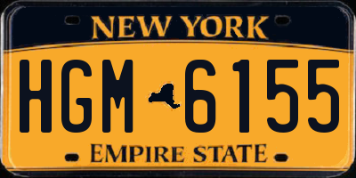 NY license plate HGM6155