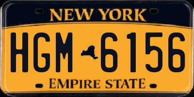 NY license plate HGM6156