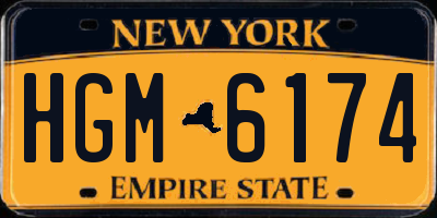 NY license plate HGM6174