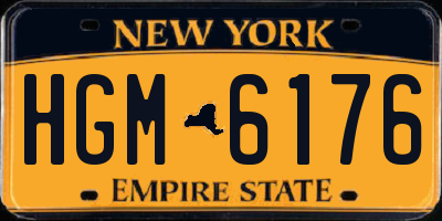NY license plate HGM6176