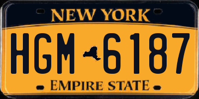 NY license plate HGM6187