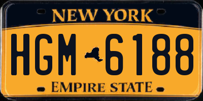 NY license plate HGM6188