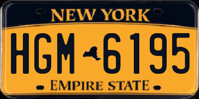 NY license plate HGM6195