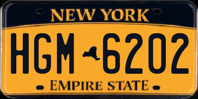 NY license plate HGM6202