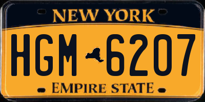 NY license plate HGM6207