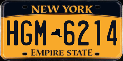 NY license plate HGM6214