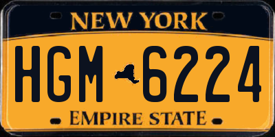 NY license plate HGM6224