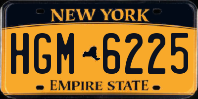 NY license plate HGM6225