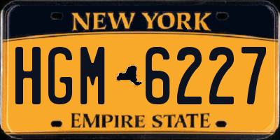 NY license plate HGM6227