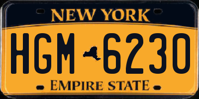 NY license plate HGM6230