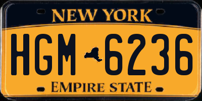 NY license plate HGM6236