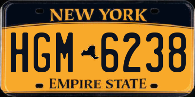 NY license plate HGM6238