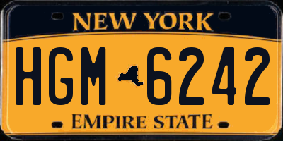 NY license plate HGM6242