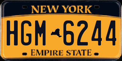 NY license plate HGM6244