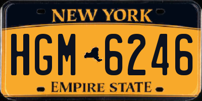 NY license plate HGM6246