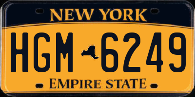 NY license plate HGM6249