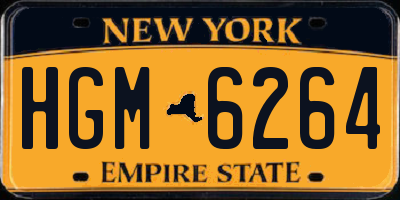 NY license plate HGM6264