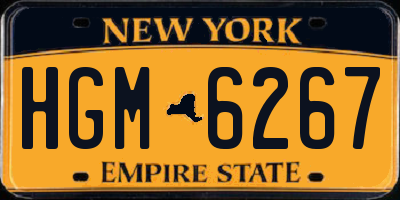 NY license plate HGM6267