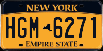 NY license plate HGM6271