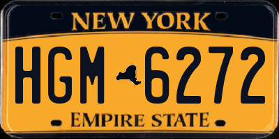 NY license plate HGM6272