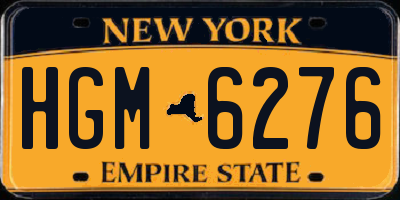 NY license plate HGM6276