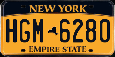 NY license plate HGM6280