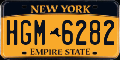 NY license plate HGM6282