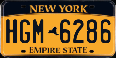 NY license plate HGM6286