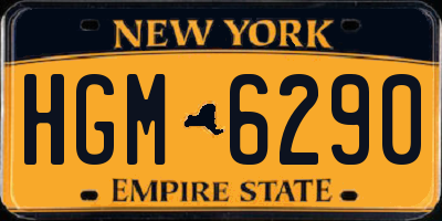 NY license plate HGM6290