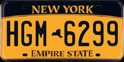 NY license plate HGM6299