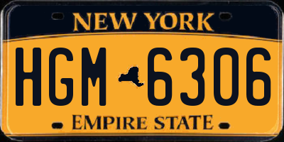 NY license plate HGM6306