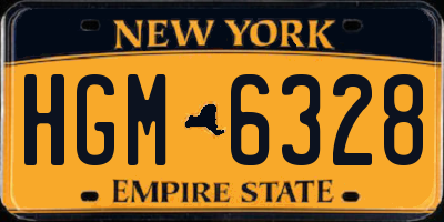 NY license plate HGM6328