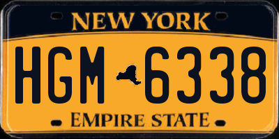 NY license plate HGM6338