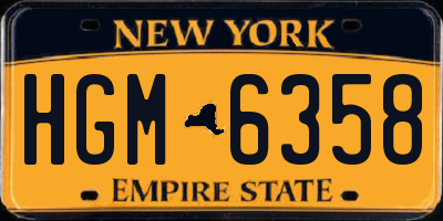 NY license plate HGM6358