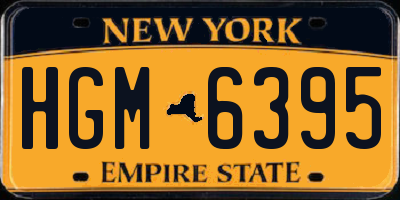 NY license plate HGM6395