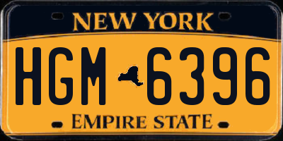 NY license plate HGM6396