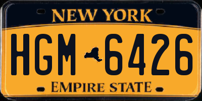 NY license plate HGM6426