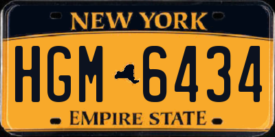 NY license plate HGM6434