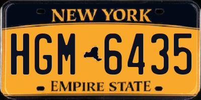 NY license plate HGM6435