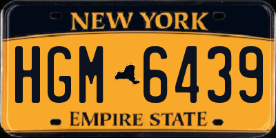 NY license plate HGM6439