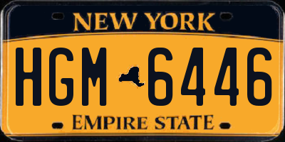 NY license plate HGM6446