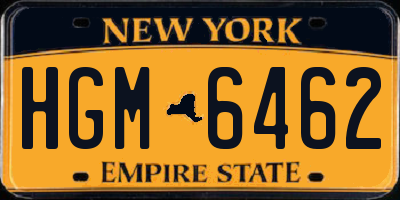 NY license plate HGM6462